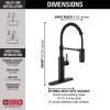 imageDelta Faucet Antoni Pull Down Kitchen Faucet with Pull Down Sprayer Commercial Kitchen Sink Faucet Faucets for Kitchen Sink Magnetic Docking Spray Head SpotShield Stainless 18803SPDSTMatte Black
