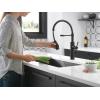 imageDelta Faucet Antoni Pull Down Kitchen Faucet with Pull Down Sprayer Commercial Kitchen Sink Faucet Faucets for Kitchen Sink Magnetic Docking Spray Head SpotShield Stainless 18803SPDSTMatte Black