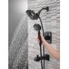 imageDelta Faucet Ashlyn 17 Series DualFunction Tub and Shower Trim Kit with 2Spray TouchClean In2ition 2in1 Hand Held Shower Head with Hose Matte Black T17464BLI Valve Not Included