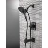 imageDelta Faucet Ashlyn 17 Series DualFunction Tub and Shower Trim Kit with 2Spray TouchClean In2ition 2in1 Hand Held Shower Head with Hose Matte Black T17464BLI Valve Not Included