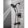 imageDelta Faucet Ashlyn 17 Series DualFunction Tub and Shower Trim Kit with 2Spray TouchClean In2ition 2in1 Hand Held Shower Head with Hose Matte Black T17464BLI Valve Not Included
