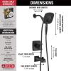 imageDelta Faucet Ashlyn 17 Series DualFunction Tub and Shower Trim Kit with 2Spray TouchClean In2ition 2in1 Hand Held Shower Head with Hose Matte Black T17464BLI Valve Not Included
