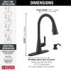 imageDelta Faucet Boyd Kitchen Faucet with Soap Dispenser Kitchen Faucets with Pull Down Sprayer Black Kitchen Sink Faucet with Magnetic Docking Spray Head Matte Black 19893ZBLSDDSTMatte Black