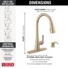 imageDelta Faucet Boyd Kitchen Faucet with Soap Dispenser Kitchen Faucets with Pull Down Sprayer Black Kitchen Sink Faucet with Magnetic Docking Spray Head Matte Black 19893ZBLSDDSTChampagne Bronze
