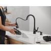 imageDelta Faucet Boyd Kitchen Faucet with Soap Dispenser Kitchen Faucets with Pull Down Sprayer Black Kitchen Sink Faucet with Magnetic Docking Spray Head Matte Black 19893ZBLSDDSTMatte Black