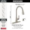 imageDelta Faucet Boyd Kitchen Faucet with Soap Dispenser Kitchen Faucets with Pull Down Sprayer Black Kitchen Sink Faucet with Magnetic Docking Spray Head Matte Black 19893ZBLSDDSTSpotshield Stainless