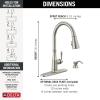 imageDelta Faucet Capertee Black Kitchen Faucet with Soap Dispenser Kitchen Faucets with Pull Down Sprayer Kitchen Sink Faucet with Magnetic Docking Spray Head Matte Black 19877ZBLSDDSTSpotshield Stainless