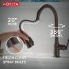 imageDelta Faucet Capertee Black Kitchen Faucet with Soap Dispenser Kitchen Faucets with Pull Down Sprayer Kitchen Sink Faucet with Magnetic Docking Spray Head Matte Black 19877ZBLSDDSTVenetian Bronze