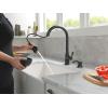 imageDelta Faucet Capertee Black Kitchen Faucet with Soap Dispenser Kitchen Faucets with Pull Down Sprayer Kitchen Sink Faucet with Magnetic Docking Spray Head Matte Black 19877ZBLSDDSTMatte Black