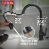 imageDelta Faucet Capertee Black Kitchen Faucet with Soap Dispenser Kitchen Faucets with Pull Down Sprayer Kitchen Sink Faucet with Magnetic Docking Spray Head Matte Black 19877ZBLSDDSTMatte Black