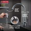 imageDelta Faucet Essa Kitchen Faucet with Pull Down Sprayer Kitchen Sink Faucet Brushed Nickel Magnetic Docking Spray Head Delta Kitchen Faucet Pull Down Arctic Stainless 9113ARDSTArctic Stainless