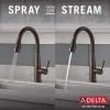 imageDelta Faucet Essa Kitchen Faucet with Pull Down Sprayer Kitchen Sink Faucet Brushed Nickel Magnetic Docking Spray Head Delta Kitchen Faucet Pull Down Arctic Stainless 9113ARDSTVenetian Bronze