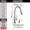 imageDelta Faucet Essa Kitchen Faucet with Pull Down Sprayer Kitchen Sink Faucet Brushed Nickel Magnetic Docking Spray Head Delta Kitchen Faucet Pull Down Arctic Stainless 9113ARDSTChrome