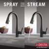 imageDelta Faucet Essa Kitchen Faucet with Pull Down Sprayer Kitchen Sink Faucet Brushed Nickel Magnetic Docking Spray Head Delta Kitchen Faucet Pull Down Arctic Stainless 9113ARDSTMatte Black