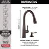 imageDelta Faucet Essa Kitchen Faucet with Pull Down Sprayer Kitchen Sink Faucet Brushed Nickel Magnetic Docking Spray Head Delta Kitchen Faucet Pull Down Arctic Stainless 9113ARDSTVenetian Bronze