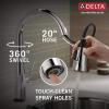 imageDelta Faucet Essa Kitchen Faucet with Pull Down Sprayer Kitchen Sink Faucet Brushed Nickel Magnetic Docking Spray Head Delta Kitchen Faucet Pull Down Arctic Stainless 9113ARDSTChrome