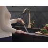 imageDelta Faucet Lenta Brushed Nickel Kitchen Faucet Kitchen Faucets with Pull Down Sprayer Kitchen Sink Faucet Faucet for Kitchen Sink Magnetic Docking Spray Head SpotShield Stainless 19802ZSPDSTChampagne Bronze