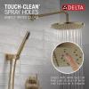 imageDelta Faucet Modern Raincan 2Setting Round Shower System Including Rain Shower Head and Handheld Spray Gold Rainfall Shower System Gold Shower Valve and Trim Kit Champagne Bronze 342702CZChampagne Bronze