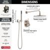 imageDelta Faucet Modern Raincan 2Setting Round Shower System Including Rain Shower Head and Handheld Spray Gold Rainfall Shower System Gold Shower Valve and Trim Kit Champagne Bronze 342702CZStainless