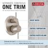 imageDelta Faucet Modern Raincan 2Setting Round Shower System Including Rain Shower Head and Handheld Spray Gold Rainfall Shower System Gold Shower Valve and Trim Kit Champagne Bronze 342702CZStainless
