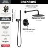 imageDelta Faucet Modern Raincan 2Setting Round Shower System Including Rain Shower Head and Handheld Spray Gold Rainfall Shower System Gold Shower Valve and Trim Kit Champagne Bronze 342702CZMatte Black
