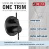 imageDelta Faucet Modern Raincan 2Setting Round Shower System Including Rain Shower Head and Handheld Spray Gold Rainfall Shower System Gold Shower Valve and Trim Kit Champagne Bronze 342702CZMatte Black