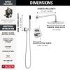 imageDelta Faucet Modern Raincan 2Setting Round Shower System Including Rain Shower Head and Handheld Spray Gold Rainfall Shower System Gold Shower Valve and Trim Kit Champagne Bronze 342702CZChrome