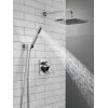 imageDelta Faucet Modern Raincan 2Setting Square Shower System Including Rain Shower Head and Handheld Spray Gold Rainfall Shower System Gold Shower Valve and Trim Kit Champagne Bronze 342701CZChampagne Bronze