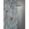 imageDelta Faucet Modern Raincan 2Setting Square Shower System Including Rain Shower Head and Handheld Spray Gold Rainfall Shower System Gold Shower Valve and Trim Kit Champagne Bronze 342701CZStainless