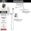 imageDelta Faucet Modern Raincan 2Setting Square Shower System Including Rain Shower Head and Handheld Spray Gold Rainfall Shower System Gold Shower Valve and Trim Kit Champagne Bronze 342701CZChrome