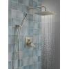 imageDelta Faucet Modern Raincan 2Setting Square Shower System Including Rain Shower Head and Handheld Spray Gold Rainfall Shower System Gold Shower Valve and Trim Kit Champagne Bronze 342701CZChampagne Bronze