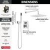 imageDelta Faucet Modern Raincan 2Setting Square Shower System Including Rain Shower Head and Handheld Spray Gold Rainfall Shower System Gold Shower Valve and Trim Kit Champagne Bronze 342701CZChampagne Bronze
