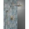 imageDelta Faucet Modern Raincan 2Setting Square Shower System Including Rain Shower Head and Handheld Spray Gold Rainfall Shower System Gold Shower Valve and Trim Kit Champagne Bronze 342701CZChampagne Bronze