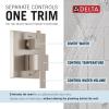 imageDelta Faucet Modern Raincan 2Setting Square Shower System Including Rain Shower Head and Handheld Spray Gold Rainfall Shower System Gold Shower Valve and Trim Kit Champagne Bronze 342701CZStainless