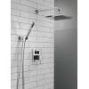 imageDelta Faucet Modern Raincan 2Setting Square Shower System Including Rain Shower Head and Handheld Spray Gold Rainfall Shower System Gold Shower Valve and Trim Kit Champagne Bronze 342701CZChampagne Bronze