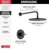 imageDelta Faucet Modern Raincan Round SingleFunction Shower Valve Trim Kit Black Shower Faucet Set Rainfall Shower Head Black Delta Shower Trim Kit Matte Black T14269BLPP Valve Not Included