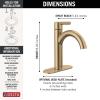 imageDelta Faucet Nicoli Gold Bathroom Faucet Single Hole Bathroom Faucet Single Handle Bathroom Faucet Champagne Bronze 15749LFCZChampagne Bronze