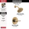 imageDelta Faucet Saylor 14 Series Black Shower Valve Trim Kit Delta Shower System Shower Faucet Set Black Shower Fixture Shower Head and Handle Set Matte Black T14235BL Valve Not IncludedChampagne Bronze