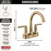 imageDelta Faucet Saylor Gold Bathroom Faucet Bathroom Sink Faucet Centerset Bathroom Faucet for Bathroom Sink Diamond Seal Technology Metal Drain Assembly Champagne Bronze 2535CZMPUDSTChampagne Bronze