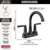 imageDelta Faucet Saylor Gold Bathroom Faucet Bathroom Sink Faucet Centerset Bathroom Faucet for Bathroom Sink Diamond Seal Technology Metal Drain Assembly Champagne Bronze 2535CZMPUDSTMatte Black