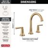 imageDelta Faucet Saylor Gold Widespread Bathroom Faucet 3 Hole Gold Bathroom Faucets Bathroom Sink Faucet with Diamond Seal Technology Metal Drain Assembly Champagne Bronze 3535CZMPUDSTChampagne Bronze