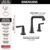 imageDelta Faucet Saylor Gold Widespread Bathroom Faucet 3 Hole Gold Bathroom Faucets Bathroom Sink Faucet with Diamond Seal Technology Metal Drain Assembly Champagne Bronze 3536CZMPUDSTMatte Black