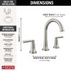 imageDelta Faucet Saylor Gold Widespread Bathroom Faucet 3 Hole Gold Bathroom Faucets Bathroom Sink Faucet with Diamond Seal Technology Metal Drain Assembly Champagne Bronze 3535CZMPUDSTStainless