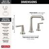 imageDelta Faucet Saylor Gold Widespread Bathroom Faucet 3 Hole Gold Bathroom Faucets Bathroom Sink Faucet with Diamond Seal Technology Metal Drain Assembly Champagne Bronze 3536CZMPUDSTStainless