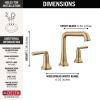 imageDelta Faucet Saylor Gold Widespread Bathroom Faucet 3 Hole Gold Bathroom Faucets Bathroom Sink Faucet with Diamond Seal Technology Metal Drain Assembly Champagne Bronze 3536CZMPUDSTChampagne Bronze