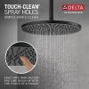 imageDelta Faucet SingleSpray Raincan Shower Head Black Shower Head Rainfall Shower Head Round Shower Head Metal Shower Head 25 GPM Flow Rate Matte Black 52158BL25
