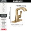imageDelta Faucet Stryke Single Hole Bathroom Faucet Gold Single Handle Bathroom Faucet Bathroom Sink Faucet Delta Gold Bathroom Faucet Lumicoat Champagne Bronze 576CZPRLPUDSTLumicoat Champagne Bronze