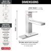 imageDelta Faucet Velum Single Hole Bathroom Faucet Black Bathroom Sink Faucet Single Handle Bathroom Faucet Bath Faucet PopUp Drain Assembly Matte Black 537BLMPUDSTChrome