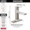 imageDelta Faucet Velum Single Hole Bathroom Faucet Black Bathroom Sink Faucet Single Handle Bathroom Faucet Bath Faucet PopUp Drain Assembly Matte Black 537BLMPUDSTStainless