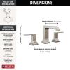 imageDelta Faucet Velum Widespread Bathroom Faucet 3 Hole Gold Bathroom Sink Faucet 2 Handle Bathroom Faucet Bath Faucet PopUp Drain Assembly Champagne Bronze 3537LFCZMPUStainless